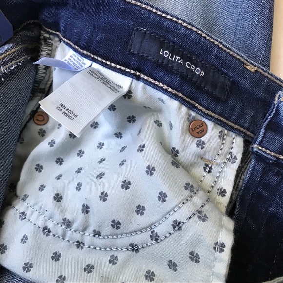 ❌SOLD Lucky 🍀 Brand Lolita Crop Jeans 6/28 - Picture 4 of 4